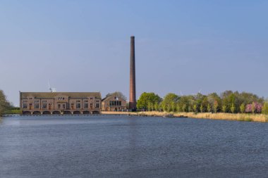 Efendim. D. F. Woudagemaal, UNESCO, Lemmer, Friesland, Hollanda 'da dünyanın en büyük buhar pompalama istasyonu.