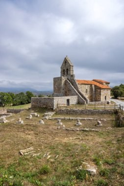 Church of Santa Maria de Retortillo (Iglesia de Santa Maria), Juliobriga, Campoo de Enmedio, Matamorosa, Cantabria, Spain clipart