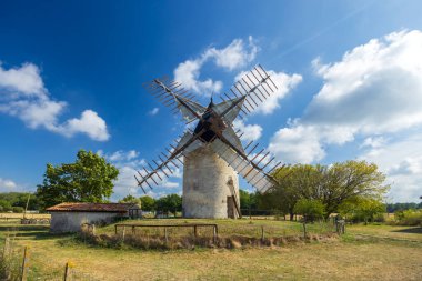 Vensac yel değirmeni, Gironde departmanı, Yeni Aquitaine, Fransa