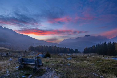 Landscape near Sella di Razzo and Sella di Rioda pass, Carnic Alps, Friuli-Venezia Giulia, Italy clipart