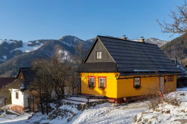 Velka Fatra dağlarındaki Vlkolinec köyü UNESCO sahası, Slovakya