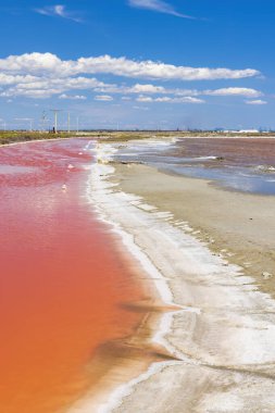 Camargue bölgesindeki Salin de Giraud, Provence, Fransa