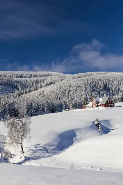 stock image Winter landscape around Horni Mala Upa, Giant Mountains (Krkonose), Northern Bohemia, Czech Republic