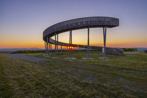 Stock image Trail above the vineyards lookout point, Kobyli vrch, Kobyli, Southern Moravia, Czech Republic