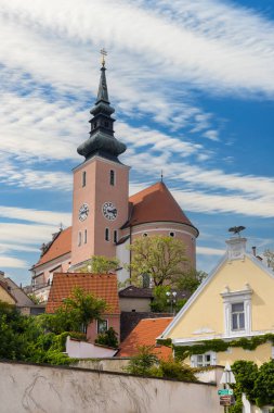 Typical small town Poysdorf - wine center, Lower Austria, Austria clipart