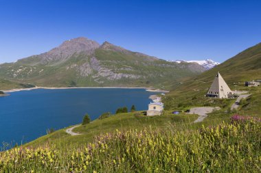 Lac du Mont Cenis yakınlarındaki manzara, Savoy, Fransa