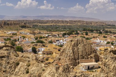 Guadix mağara evleri (Cuevas de Guadix), Guadix, Granada ili, Endülüs, İspanya