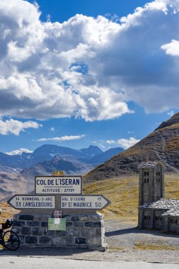 Road signs, Col de l'Iseran, Savoy, France clipart