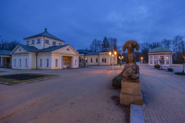 Akşamları Frantiskovy Lazne spa kasabası, UNESCO Dünya Mirası Sitesi, Batı Bohemya, Çek Cumhuriyeti