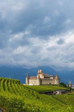 Castle Chateau d'Aigle in canton Vaud, Switzerland clipart