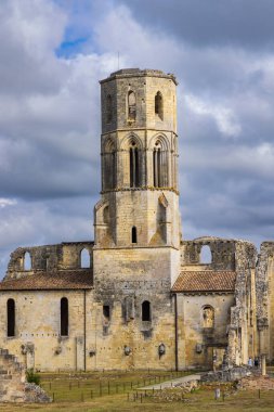 Grande-Sauve Abbey, UNESCO site, Benedictine monastery near La Sauve, Aquitaine, Gironde, France clipart