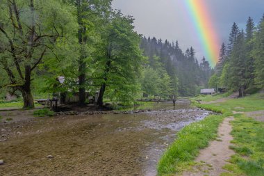 Slovakya 'nın Kvacianska Vadisi yakınlarındaki su değirmenleri