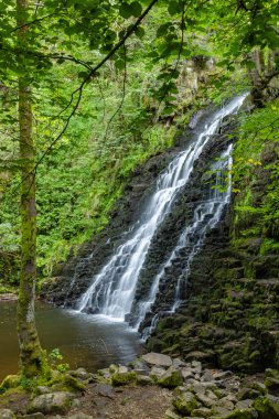 Şelale Şelalesi Cheylade yakınlarında, Fransız dağları, Fransa
