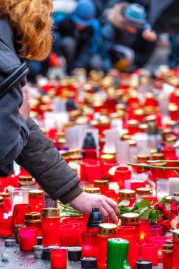 Eski cumhurbaşkanı Vaclav Havel 'in Aralık 2011' deki ölümünden sonra, Prag, Çek Cumhuriyeti