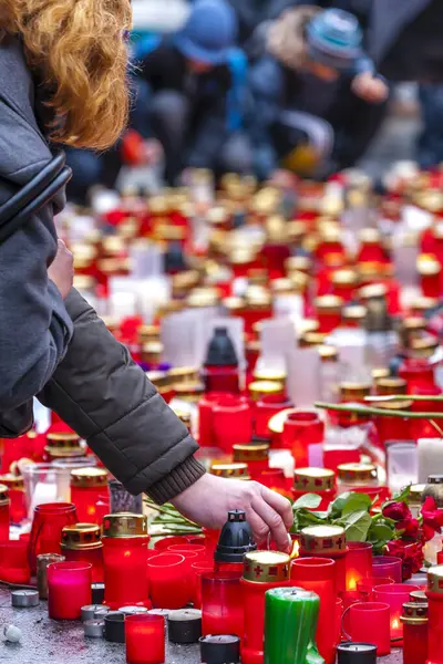 Eski cumhurbaşkanı Vaclav Havel 'in Aralık 2011' deki ölümünden sonra, Prag, Çek Cumhuriyeti