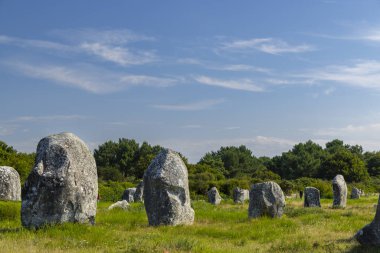 Carnac, Morbihan, Brittany, Fransa 'da Ayakta Duran Taşlar (veya Menhirs)