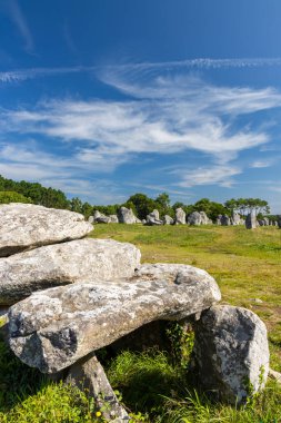 Carnac, Morbihan, Brittany, Fransa 'da Ayakta Duran Taşlar (veya Menhirs)