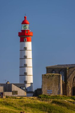 Saint-Mathieu Lighthouse, Pointe Saint-Mathieu in Plougonvelin, Finistere, France clipart