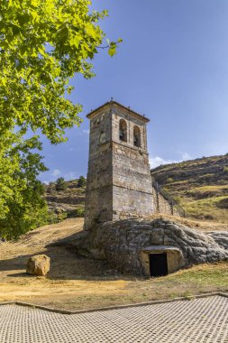 Aziz Justus ve Papaz, Olleros de Pisuerga (Iglesia de los Santos Justo y Pastor), Aguilar de Campoo, Castilla y Leon, İspanya