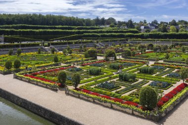 Chateau de Villandry, UNESCO Dünya Mirası Sitesi, Villandry, Indre-et-Loire, Pays de la Loire, Fransa