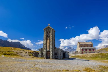 Chapelle Notre-Dame de l 'Iseran veya Notre-Dame-de-Toute-Prudence, Col de l' Iseran, Savoy, Fransa