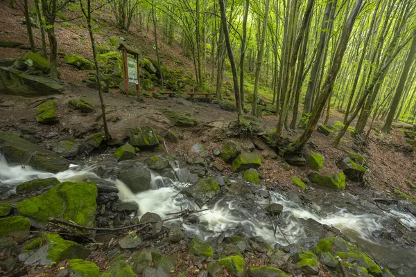 Nova Bana ve Zarnovica yakınlarındaki Starohutiansky şelalesi, Pohronsky Inovec dağları, Slovakya