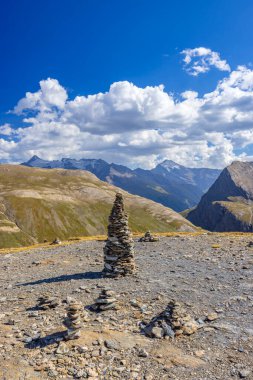 Col de l 'Iseran yakınlarındaki manzara, Savoy, Fransa