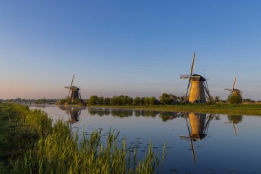 Traditional Dutch windmills in Kinderdijk - Unesco site, The Netherlands
