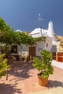 Guadix mağara evleri (Cuevas de Guadix), Guadix, Granada ili, Endülüs, İspanya