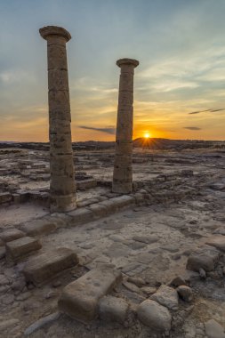 Los Banales, İspanya 'nın Zaragoza ili Uncastillo yakınlarındaki Roma arkeolojik bölgesi.