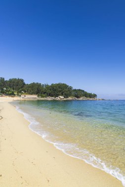 Praia da Mourisca, Bueu - Bueu yakınlarındaki Beluso, Pontevedra, İspanya