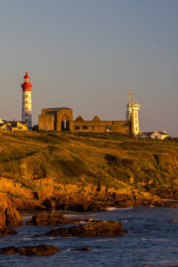 Saint-Mathieu Deniz Feneri, Plougonvelin 'deki Pointe Saint-Mathieu, Finistere, Fransa