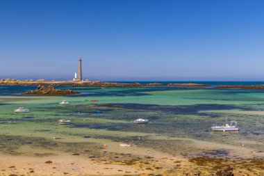 Virgin Island Lighthouse (Phare de Lile Vierge), Plouguerneau, Finistere, Brittany, France clipart