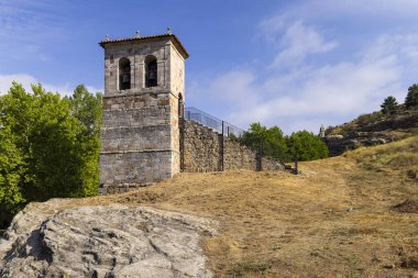 Aziz Justus ve Papaz, Olleros de Pisuerga (Iglesia de los Santos Justo y Pastor), Aguilar de Campoo, Castilla y Leon, İspanya
