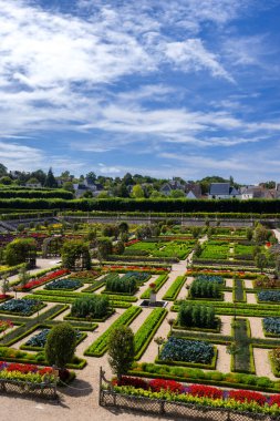 Chateau de Villandry, UNESCO Dünya Mirası Sitesi, Villandry, Indre-et-Loire, Pays de la Loire, Fransa