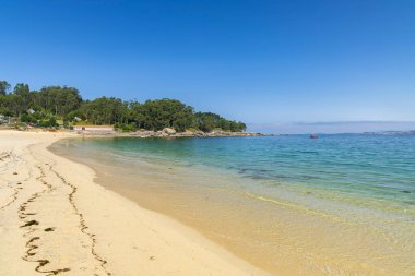Praia da Mourisca, Bueu - Bueu yakınlarındaki Beluso, Pontevedra, İspanya