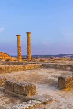 Los Banales, Roman archaeological site near Uncastillo, Province of Zaragoza, Spain clipart