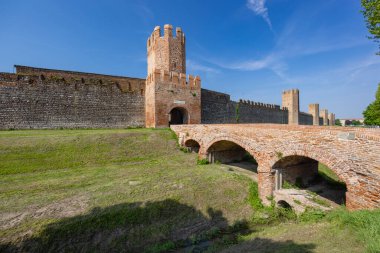 Ancient walls of Montagnana, Padova province, Veneto, Italy clipart