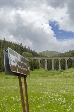 Telgart, Horehronie, Slovakya yakınlarındaki Chramossky köprüsü.