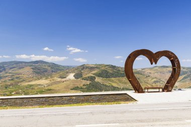 Pinhao, Alto Douro, Portekiz yakınlarındaki üzüm bağına bakış açısı