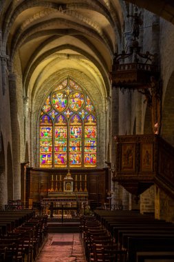 interior of Saint-Just church in Arbois, department Jura, Franche-Comte, France