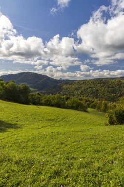 Mala Fatra dağlarında sonbahar manzarası, Slovakya