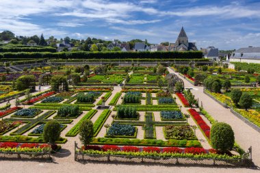 Chateau de Villandry, UNESCO Dünya Mirası Sitesi, Villandry, Indre-et-Loire, Pays de la Loire, Fransa