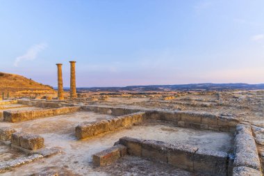 Los Banales, Roman archaeological site near Uncastillo, Province of Zaragoza, Spain clipart