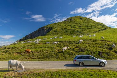 Landscape near Col d'Agnes, Department of Ariege, Pyrenees, France clipart