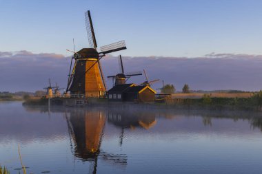 Traditional Dutch windmills in Kinderdijk - Unesco site, The Netherlands