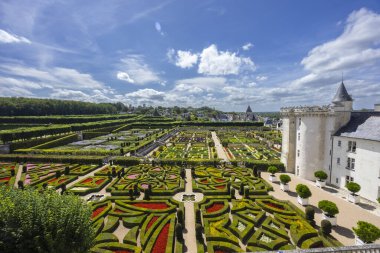 Chateau de Villandry, UNESCO Dünya Mirası Sitesi, Villandry, Indre-et-Loire, Pays de la Loire, Fransa