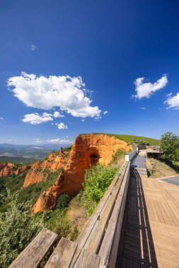 Las Medulas (Monumento Natural de Las Medulas), Ponferrada yakınlarındaki Roma altın madeni, UNESCO dünya mirası bölgesi, Kastilya ve Leon, İspanya