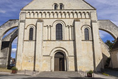 Saint-Pierre church, Preuilly-sur-Claise, Indre-et-Loire, Val de Loire, France clipart