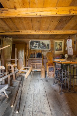 Old wooden village house, Hervartov near Bardejov, Slovakia